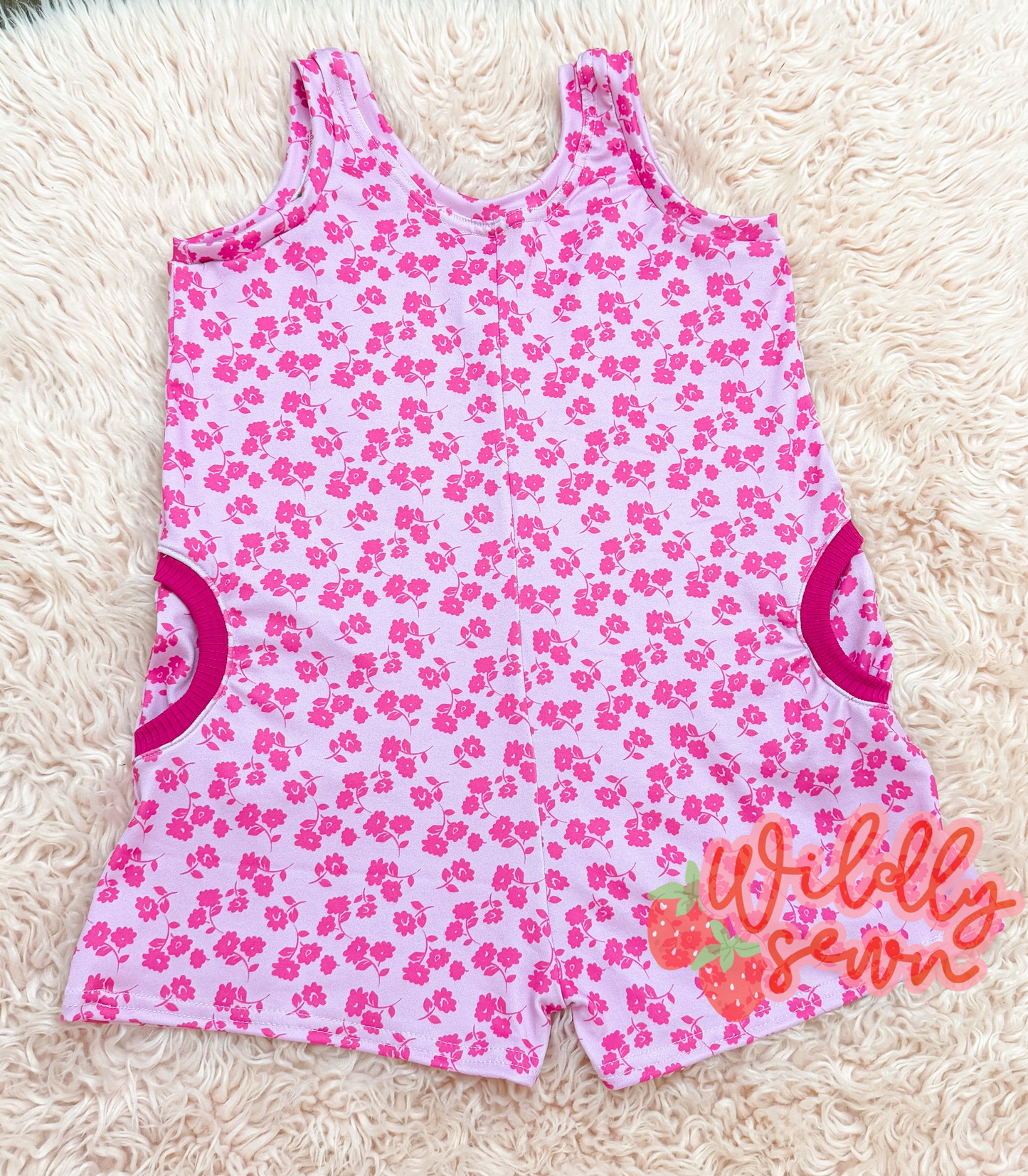 Size 5t pink floral sunny romper