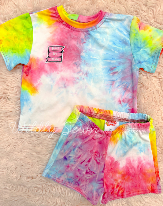 Size 2T casual crew set- tie dye