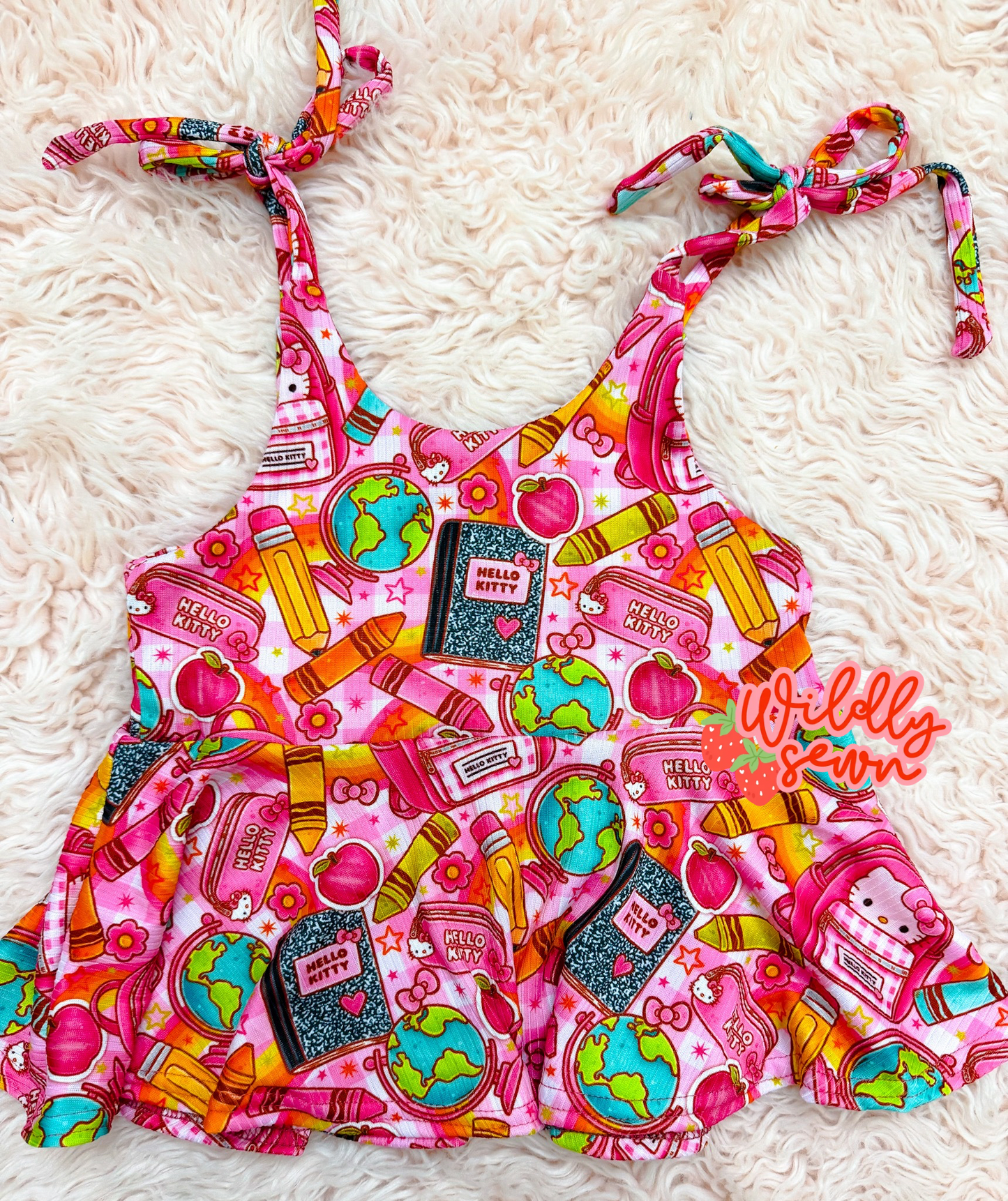 Size 4t Camilla peplum top- hk school