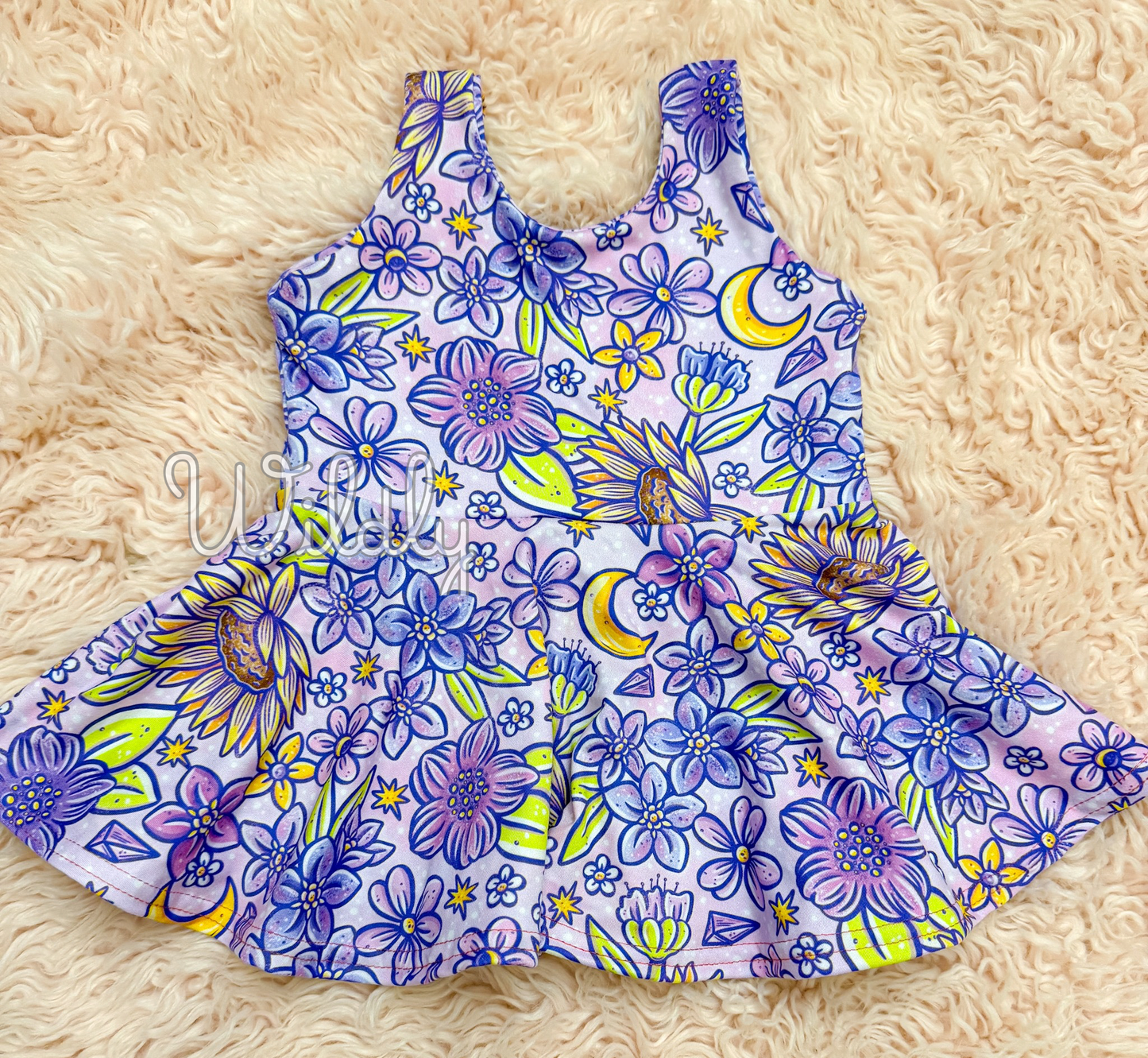 Size 3T Brielle peplum top- purple floral