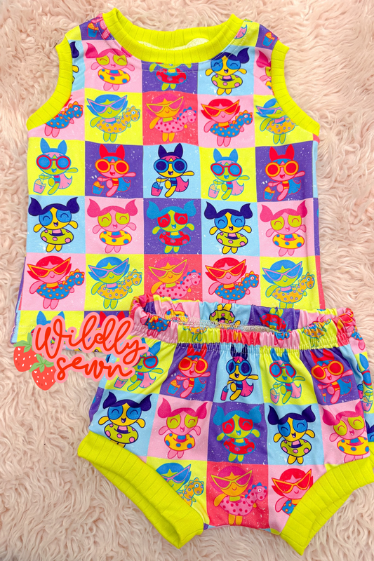 Size 2T tank & shorties- PP girl